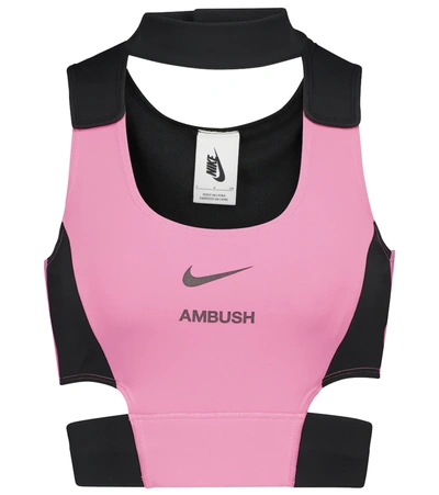 Nike Pink & Black Ambush Edition Nrg Crop Tank Top | ModeSens