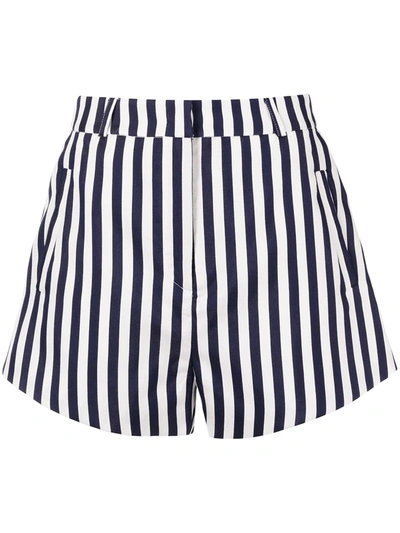 Shop Macgraw Poppy Striped Shorts In Blue
