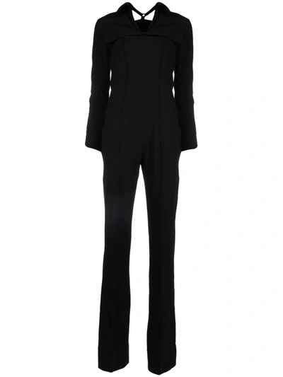 Shop Jacquemus Asao Cut-out Jumpsuit In 黑色