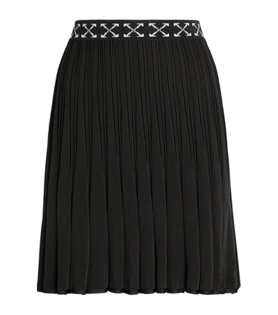 Shop Off-white Bold Pleated Mini Skirt In Black