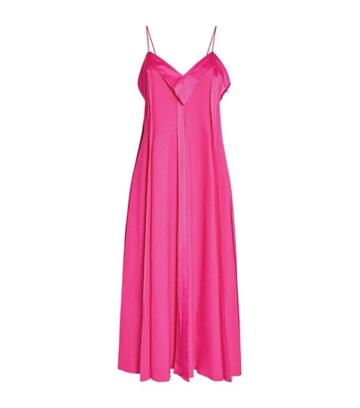 Shop Mm6 Maison Margiela Reversed Midi Dress In Pink