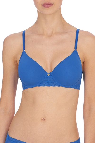 Shop Natori Bliss Perfection Contour Underwire Soft Stretch Padded T-shirt Bra (32b) Women's In Imperial Blue