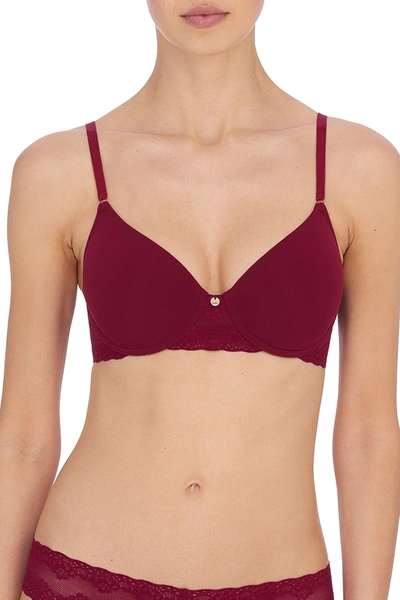 Shop Natori Intimates Bliss Perfection Contour Underwire Soft Stretch Padded T-shirt Bra Women's In Currant