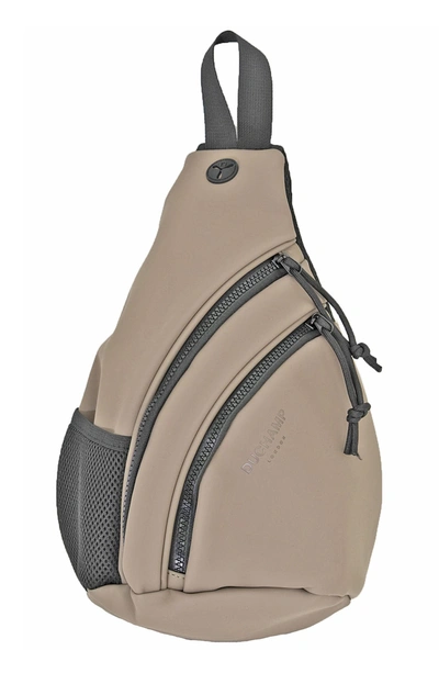 Shop Duchamp Rubberized Sling Bag In Taupe