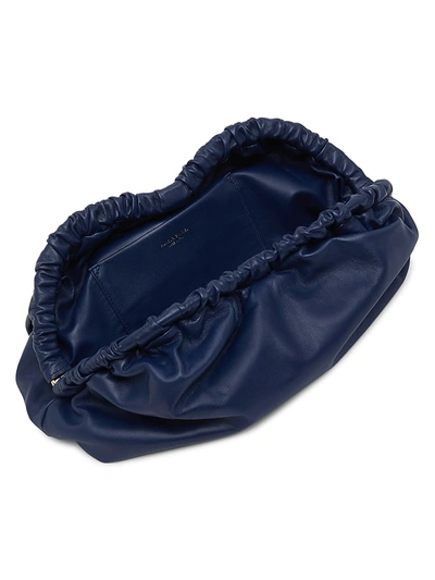 Shop Mansur Gavriel Women's Cloud Leather Clutch In Blue