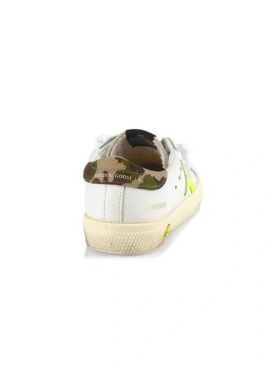 Shop Golden Goose Baby's, Little Kid's & Kid's May Super-star Camo Leather Sneakers In White Multi