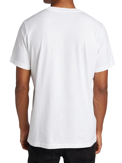 Shop Marni Logo Crewneck T-shirt In Lily White
