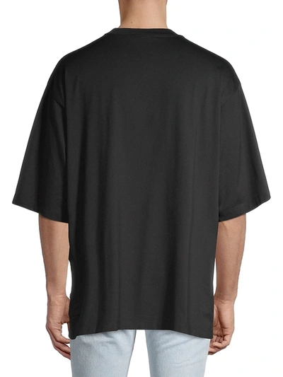 Shop Marni Oversized Logo T-shirt In Black