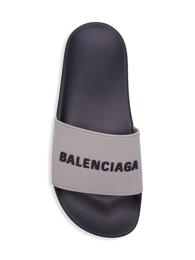 Shop Balenciaga Women's Rubber Pool Slide Sandals In Pink Black