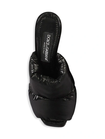 Shop Dolce & Gabbana Dg Interlocking Quilted Leather Sandals In Nero