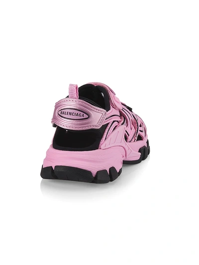 Shop Balenciaga Little Kid's & Kid's Track Double Touch-strap Sandals In Pink