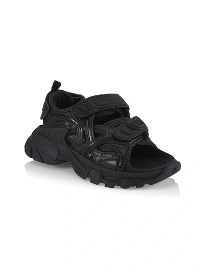 Shop Balenciaga Little Kid's & Kid's Track Double Touch-strap Sandals In Black