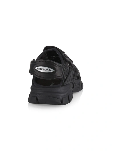 Shop Balenciaga Little Kid's & Kid's Track Double Touch-strap Sandals In Black