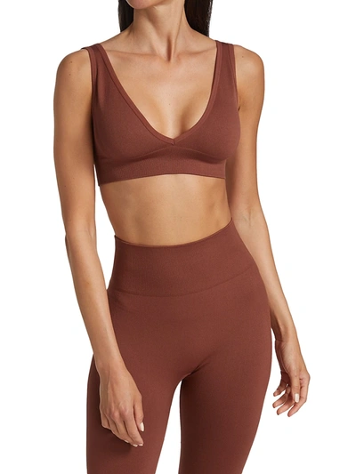 Shop Weworewhat Women's V-neck Bra Top In Brunette