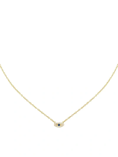 Shop Adinas Jewels 14k Gold-plated & Cubic Zirconia Evil Eye Pendant Necklace