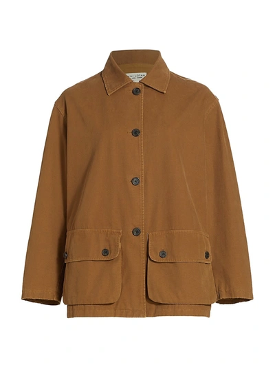 Shop Nili Lotan Connor Button Jacket In Maple