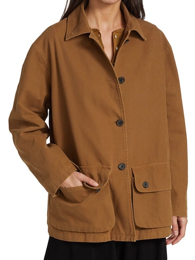 Shop Nili Lotan Connor Button Jacket In Maple