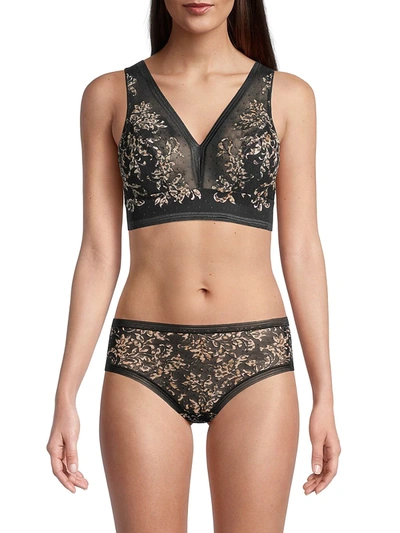 Shop Wacoal Net Effect Soft Cup Bralette In Clematis Blue
