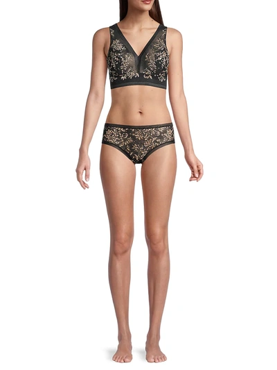 Shop Wacoal Net Effect Soft Cup Bralette In Clematis Blue