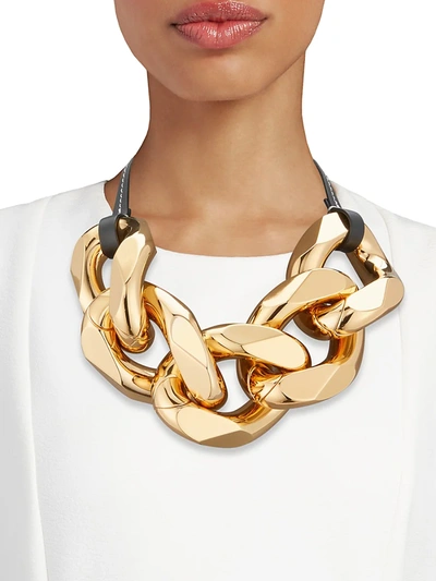 Shop Jw Anderson Oversized Curb-chain Necklace In Black