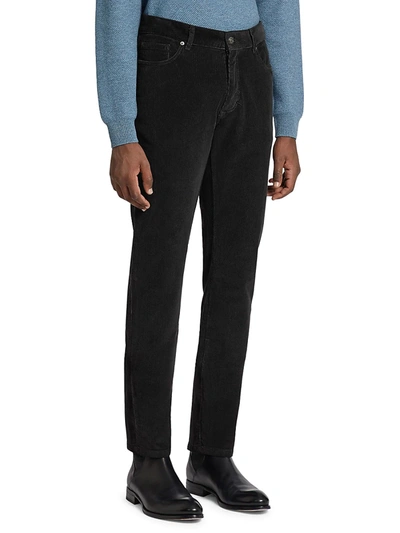 Shop Ermenegildo Zegna Corduroy 5-pocket Pants In Black