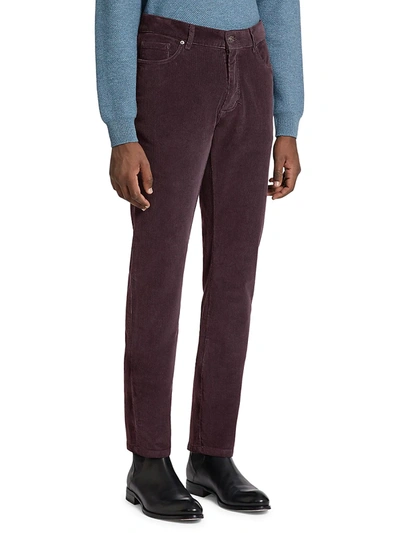 Shop Ermenegildo Zegna Corduroy 5-pocket Pants In Purple