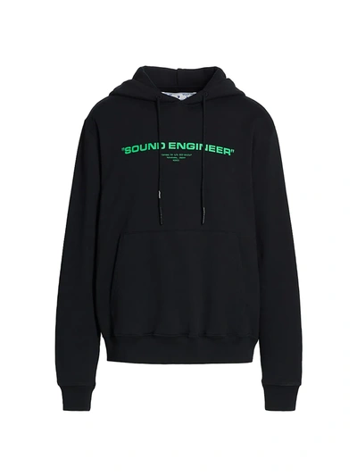 Off-white Graphic-print Long-sleeve Hoodie In Black | ModeSens