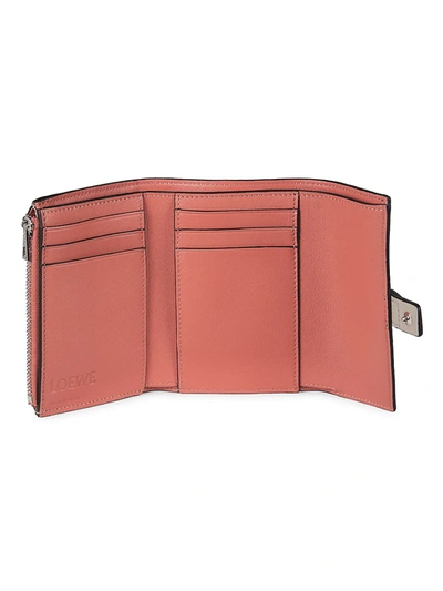 Shop Loewe Women's Small Leather Vertical Wallet In Light Oat