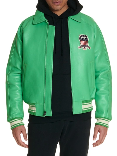 Shop Avirex Icon Jacket In Lime Green