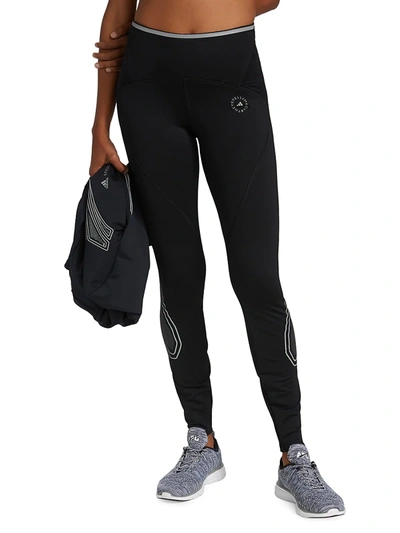 Shop Adidas By Stella Mccartney Women's Truepace Athletic Leggings In Black