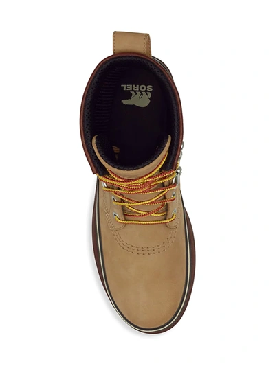 Shop Sorel Men's Caribou Waterproof Leather Street Boots In Tan