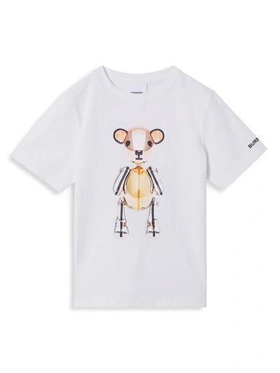 Shop Burberry Little Girl's & Girl's Thomas Bear Print Cotton T-shirt In White