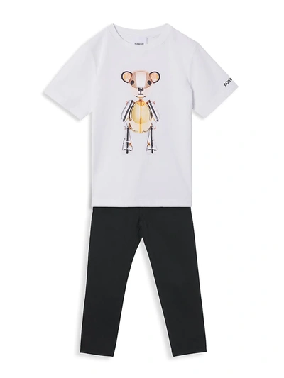 Shop Burberry Little Girl's & Girl's Thomas Bear Print Cotton T-shirt In White