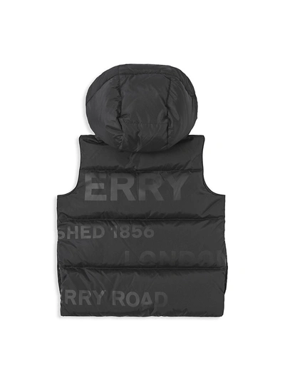 Shop Burberry Little Boy's & Boy's Fergus Horseferry Puffer Vest In Black
