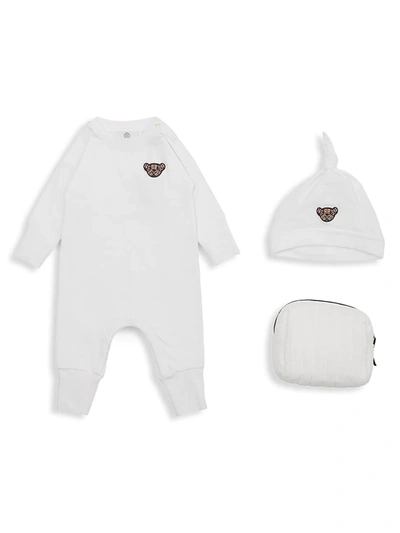 Shop Burberry Baby's 3-piece Thomas Bear Gift Set In White