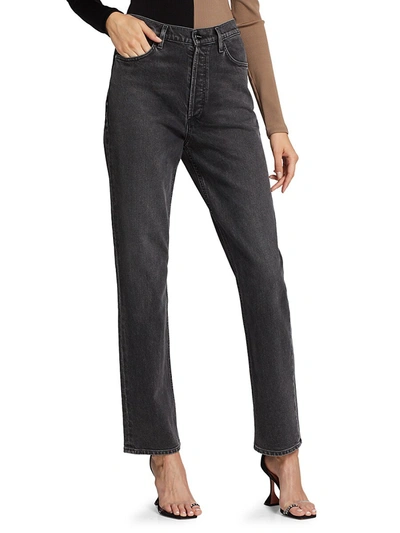 Shop Goldsign Women's Lawler Straight-leg Jeans In Alston Black