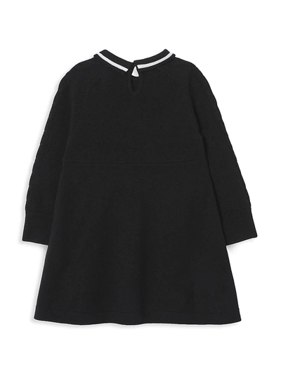Shop Burberry Baby's & Little Girl's Clarisa Thomas Bear Knit Dress In Black