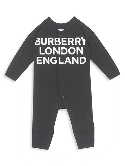 Shop Burberry Baby's 3-piece Logo-print Gift Set In Black