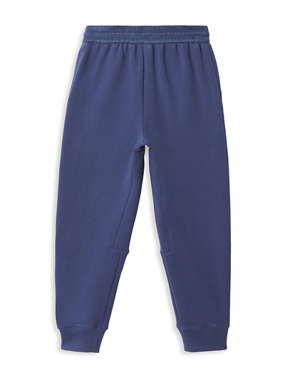 Shop Burberry Little Boy's & Boy's Monogram-quilted Jogger Pants In Pebble Blue