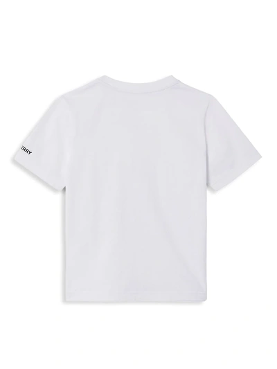 Shop Burberry Little Boy's & Boy's Thomas Bear Print Cotton T-shirt In White