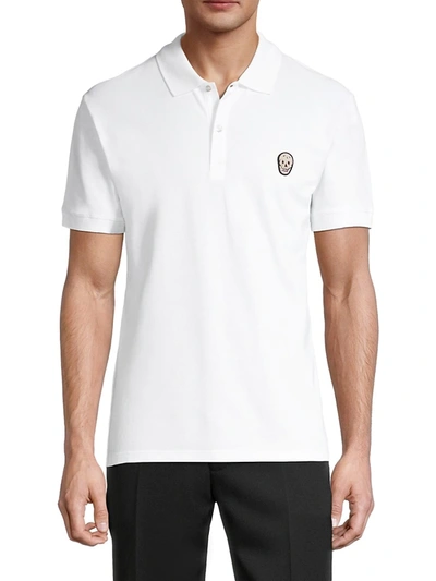 Shop Alexander Mcqueen Men's Pique Polo Shirt In White