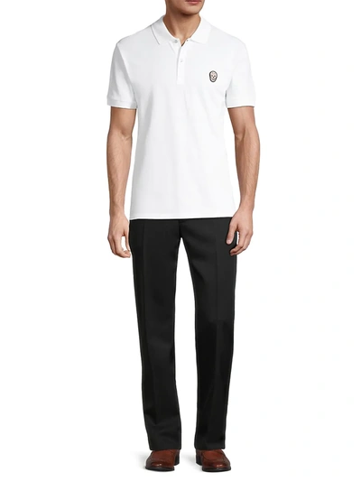 Shop Alexander Mcqueen Men's Pique Polo Shirt In White