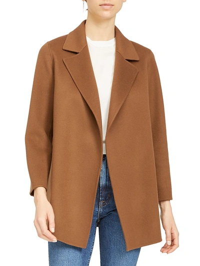 Shop Theory Clairene Wool-cashmere Coat In Russet
