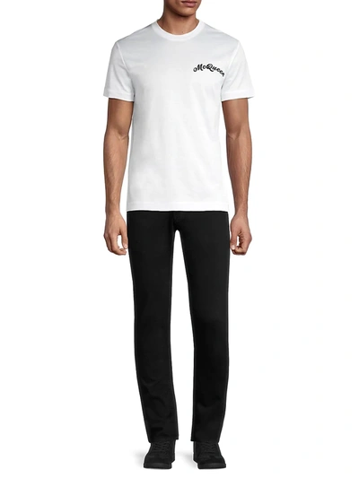 Shop Alexander Mcqueen Men's Logo Jersey T-shirt In White