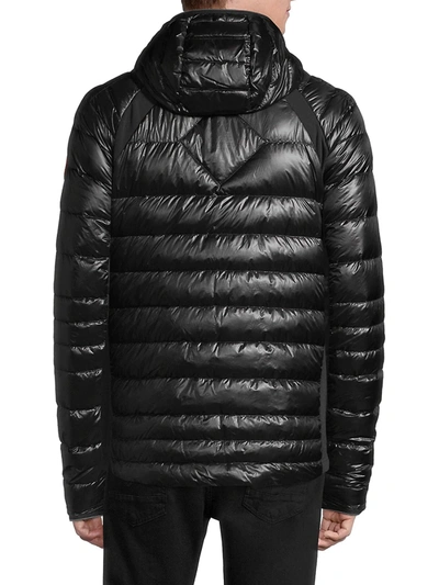 Shop Canada Goose Men's Hybridge Lite Tech Down Hoody Jacket In Black