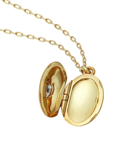 Shop Ila Women's Pera 14k Gold & Diamond Locket Necklace In Yellow Gold