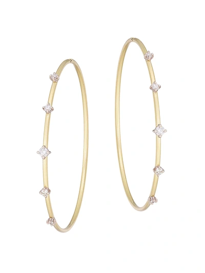 Shop Ila Women's Solar 14k Gold & Diamond Hoop Earrings In Yellow Gold