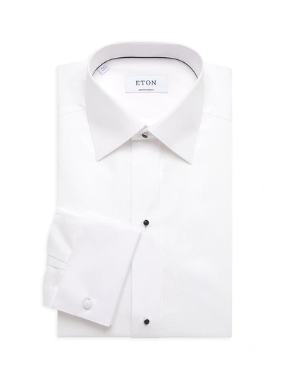 Shop Eton Men's Contemporary-fit Piqué Bib Dress Shirt In White