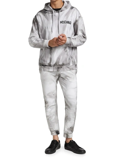 Shop Moschino Men's Painted Jogger Sweatpants In Fantasy