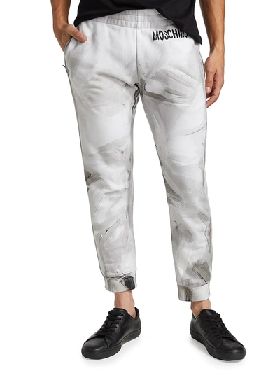 Shop Moschino Men's Painted Jogger Sweatpants In Fantasy